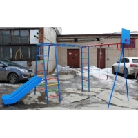 Уличный Детский Спортивный Комплекс ДСК Гимнаст с горкой из нержавеющей стали